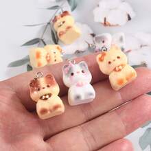 6/12pcs Cute 3D Cat Pendant - Resin Jewelry Accessories, Suitable For Jewelry Making, DIY Keychains, Bag Decorations, And Various Other Decorative Items, Making It Gift. - Cat Pendant Style B - View 10
