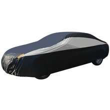4-Season Silver Coated 190T Polyester Car Cover, Waterproof Dustproof Sun Protection Full Vehicle Cover - Black Silver - View 10