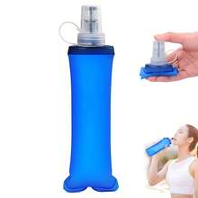 Set de 2 Botella Soft Flask para Correr 250ml, Botellas de Agua Deportivas Plegables con Válvula Antifugas, sin BPA, Paquete de Hidratación para Ciclismo, Senderismo, Escalada, Gimnasio, Acampar - Azul - Ver 2