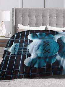 Kawss Kawaii Kaw Blanket Super Soft Warm Bed Blanket Sofa Bedding Bedroom Sofa Office Car, Four Seasons Cozy Shaggy Blanket Girls Boys Adult Gift No Linting, Machine Washable - 黑色 - 查看 6