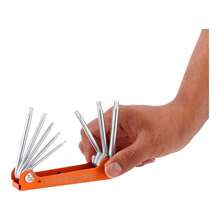 Juego de 8 Llaves Torx Estrella Tipo Navaja FUMETAX | Kit Plegable T9-T40 Acero Cromo Vanadio | Electrónica, Auto y Reparación DIY SW-13402 - Plateado - Ver 2