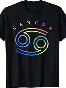 Colorful Zodiac Sign Astrology Astrological Sign Cancer T-Shirt - 款式15 - 查看 1