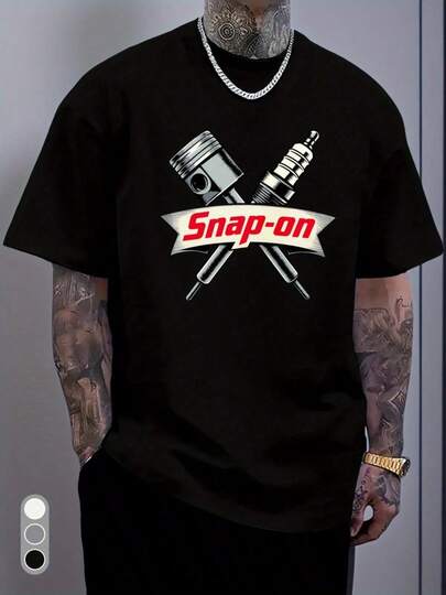 Men's & Women's White Automotive Graphic T-Shirt - Mechanic-Themed Piston & Car Engine Design with Spanner Slogan Casual Round Neck Short Sleeve Tee Car Shows Garage Work & Casual Attire - Washable Motorsport Apparel - Spring/Summer Wear with Cross Piston Print Activities & Casual Outings - Relaxed Fit Adults - Ideal Hiking & Adventures , ,g high-quality pure cotton T-shirt with minimalist printing soft and breathable fabric comfortable and loose suitable for all day wear suitable for office casual wear spring and summer daily appearance elegant and youthful design ropa de hombre ,