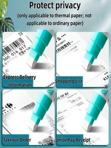 Thermal Paper Information Remover / Privacy Protection Invisible Ink / Ink Remover For Handwriting On Express Waybills & Credit Card Statements(Instantly Decomposes Without Leaving A Trace; And Formula) - Multicolor - View 6