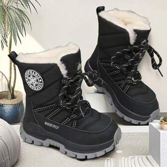 Kids Snow Boots Winter Warm Waterproof Boots For Girls Boys Outdoor Anti-Slip Shoes