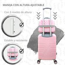Kit Maleta Para 8 Y 10 Kg + 2 Neceser Sin Documentar Ligera Candado De Configuración Fija Impermeable - Azul menta - Ver 7