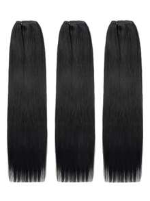 Eulisi 夹式接发真人发，60% 女士夹式接发，天然真人发，18 英寸 135 克 8 件，1 根墨黑色直发。真人发辫，适用于波西米亚风辫子，深水波浪，散装真人发 110 克，14-30 英寸卷发，适用于波西米亚风辫子接发，无纬 12A 湿发和波浪发，2 捆/包，自然色，P4/27#，99J#，27#，4#， - 黑色 - 查看 74