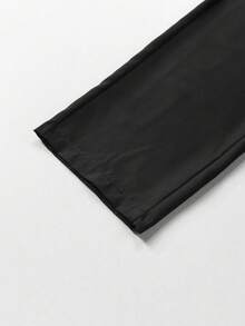 Plus Size Men's Casual Pants - Lightweight, Quick-Dry, Breathable Sports & Fitness Pants, Black Polyester, Machine Washable, Big & Tall - Black - View 6