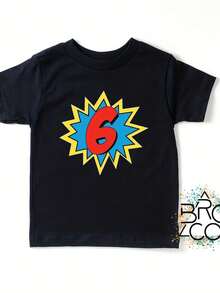 6th Birthday Shirt - Erhero Birthday - Birthday Shirt Boy - Kids Birthday Tee - Six Birthday Party - Six Shirt - 款式5 - 查看 1