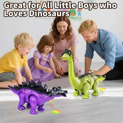 Interactive Motorized Dinosaur Toy With Sound, Light And Walking Effects | Boys Kids Toy Gift | Suitable For 3, 4, 5, 6 Year Old Children, Movable Dinosaur Toy Set, Dinosaur Party Decorations, Dinosaur Birthday Party Supplies, Dinosaur Party Favors, Dinosaur Party Supplies Christmas Gift
