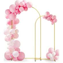 2pcs Arco para Decoración Base para Fiesta Decoración 1.2/1.5/1.8/2.0/2.2m, Soporte Para Globos Flores para Fiestas,Bodas,Festivales,Decoración navideña - Dorado - Ver 16