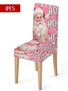 Husă de scaun elastică din poliester, cu model de brad de Crăciun roz, ren, Moș Crăciun, husă de protecție pentru spate, lavabilă, potrivită pentru casă, sufragerie, living, decor de bucătărie (1 buc/4 buc/6 buc/20 buc) - Multicolor - Vizualizare 12