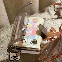 日本のシンプルなベージュグレーのM5ノート学生用高価値透明取り外し可能なルーズリーフ日記帳 - AA - チェックする 2