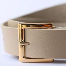 Simple Casual Slin Belt - 米色 - 查看 2