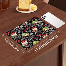 1 Stück Weihnachtsthema Untersetzer, Weihnachtsmuster saugfähige Abtropfmatte, Küchendekoration Kaffeemaschinen Matte, handgemachte Kaffeekanne Abtropfmatte, Küchenboden Matte, Esstisch Matte, Küchen Arbeitsplatten Geschirrtrockenmatte, Frühstücksmatte, hitzebeständige rutschfeste Trockenmatte, Diatomeenerde Trockenmatte, verbirgt Flecken, super saugfähige Küchenmatte, leicht zu reinigende Geschirrablage Matte, geeignet für Küche, Esstisch, Café, Bar, Feiertage, Partys, Heimdekoration, Weihnachtsgeschenke - Verschiedenfarbig - Übersicht 15