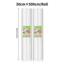 Bolsas de vacío para alimentos Bolsa de sellador al vacío Alimentos frescos de larga duración 12+15+20+25+30cm*500cm Rollos/Lote bolsas para envasadora al vacío - 12-2 piezas - Ver 11