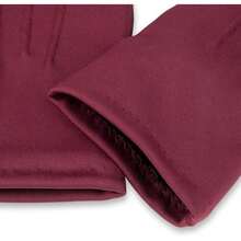 Isotoner Women's Cold Weather Stretch Gloves With Warm Fleece Lining(One Size Plum) - Type1 - 查看 3