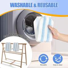 5 Pack Replacement Mop Pads Compatible With OCedar H2pro Flat Mop System,Microfiber Mop Pads Replacements For O Cedar H2pro,Washable And Reusable H2pro Mop Refills For Hard Floor Deep Cleaning - Miếng lau nhà phẳng 2 miếng - Xem 5