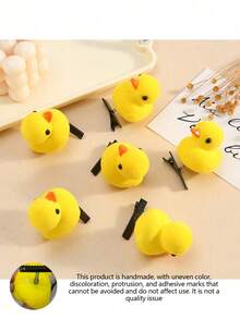 10pcs/6pcs Cute Chick & Duckling Hair Clips, Hairpin Hair Accessories, Suitable For Party Favors