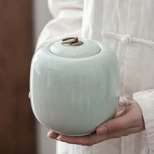 Urn For Human Ashes, Ceramic Keepsake Urn For Adult Female With Secure Lid, Decorative Floral Design For Memorial Or Decoration - White - View 9