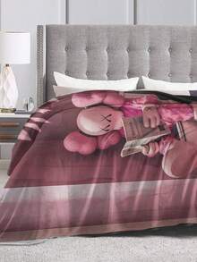 Kawss Kawaii Kaw Blanket Super Soft Warm Bed Blanket Sofa Bedding Bedroom Sofa Office Car, Four Seasons Cozy Shaggy Blanket Girls Boys Adult Gift No Linting, Machine Washable - 黑色 - 查看 6