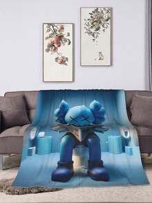 Kawss Kawaii Kaw  Blanket Flannel Blanket, Super Comfortable Winter Warm Blanket Summer Air Conditioning Blanket, Soft And Light Bed Sofa Decoration, Not Easy To Shed, Machine Washable - 黑色 - 查看 2