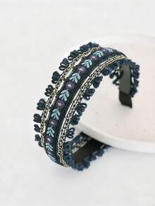 1pc Bohemian Vintage Tassel Flower Headband Hair Clip Hair Accessory ,Hair Hoop Hairband For Women