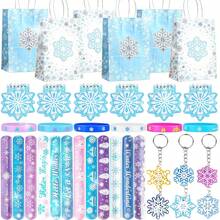 LaVenty 36PCS Frozen Party Favors Birthday Supplies Keychains Goodie Bag Fillers For Frozen Filler Goodie Bag Stuffers Snowflake Winter Wonderland Party Supplies - Multicolor - View 2