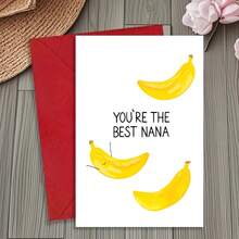 بطاقة تهنئة للجدة - بطاقة مضحكة وإبداعية "أنت أفضل جدة" مع مغلف