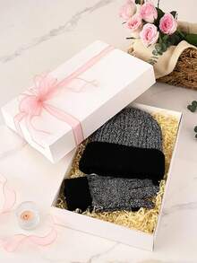 6/9 piezas/Set de Cajas de Regalo Grandes y Resistentes de Color Blanco - Con Tapa + Cinta + Tarjeta, Cajas de Regalo y Camisas Premium, 15 Pulgadas, Adecuadas para Navidad, Año Nuevo, Día de San Valentín, Embalaje de Regalo de Cumpleaños (Blanco) - Blanco - Ver 3