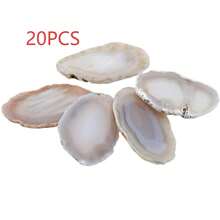 5/10/15/20 Stück Achat Licht Tisch Scheiben, Heilkristalle Geoden Steine, asymmetrische Heim Dekoration Schmuckherstellung, elegantes Grau, für Balance und Harmonie, Glück und spirituelle Energie