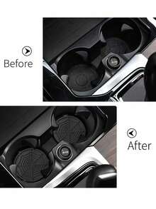 1pc/2pcs Car Cup Holder Anti-Slip Mat, Creative Spider Web Design Anti-Slip Round Car Cup Coaster, Universal - Coasters - Spider Design 2pcs - View 2