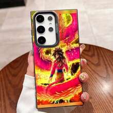 Personajes de anime y dragones compatibles con  Galaxy S25ULTRA, S24PLUS, S23FE, S21PRO, S22, S20+, A03S, A05S, A14, A31, A53, A34, A10, A04E, M04, A33, A35, A55, A72, A71, A70, A22, A16, A06, A20S, A54 Funda especial para teléfono , anti-manchas, a la moda, moderna, colorida, plateada IMD - Mezcla de colores - Ver 2