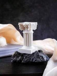 Decoración artística con forma de columna romana, artesanía decorativa blanca para decoración del hogar, mejor regalo para cumpleaños y graduación - Blanco - Ver 7