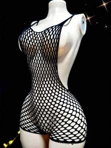 1 件性感内衣连体袜镂空透视罩杯连体袜不含内衣情人节女士泳装和服装泳衣，Rave