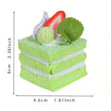 1 件逼真的三角形羊角面包模型、水果奶油甜点面包店装饰、摄影道具（手工制作，可能不完全相同） - 彩色 - 查看 15
