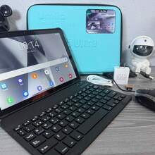 TABLET UMIIO S25 ULTRA, 10.1" HD, 12GB RAM + 128GB ROM, ANDROID 15.0, CHIP,  10000MAH BATTERY, DUAL CAMARA 13MP FRONTAL + 26MP TTRASERA, INCLUYE FUNDA+ TECLADO+MOUSE ALAMB+ OTG TIP C+ CARGAD + ESTUCHE PARA CARGAR TODA LA TABLET Y LOS ACCESORIOS, PARA CUALQUIER PERSONA DESDE LOS 12AÑOS - Dorado - Ver 4