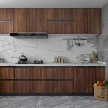 1 Roll Brown Faux Wood Grain Self-Adhesive Wallpaper, Thicker Material, Room Door Sticker, Decorative Door Wall Paper, Waterproof Oil-Proof Removable Wallpaper, Peel And Stick, Customizable, Suitable For Living Room, Kitchen, Bedroom, Home, Dorm Furniture Decor - Redwood - View 4