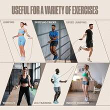 Skipping Rope For Aerobic Fitness - Suitable For Indoor Fitness And Fat Burning In Autumn And Winter. Adjustable Skipping Rope For Men And Women, Special Speed Skipping Rope For Sports Fitness Equipment - 隨機 - 查看 5