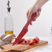 Conjunto de cuchillos de 6 piezas,caja de regalo de Navidad,conjunto de cuchillos de cocina,conjunto de cuchillos afilados - Rojo - Ver 7