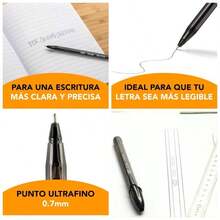 Negro + 12 Unidad (Paquete de 1) + Pluma Clásica
