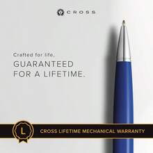 Bailey - Bolgrafo recargable en una caja de regalo diaria, punta media, tinta negra, azul pulido - Bolígrafo + Azul - Ver 4