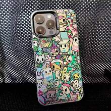 Japan T-Tokidokis Phone Case For IPhone 16,15,14,13,12,11,8,7,Pro,Max,Plus,Mini,XS,SE Anti Fall Black Matte Hard.Christmas Accessories. - z5 - Xem 4