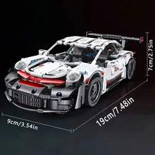 1543pcs Super Racing Car Building Block Set, Famous Car Model, Sports Car Building Blocks, Adult Assembly Building Blocks, Suitable For Collection - Color - View 6