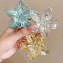 Colorful Frangipani Hair Clip - Women's Fashion Plastic Ponytail Accessory - Vacation Style - Suitable For Photography And Everyday Use, Fun Design, Bright Glossy Finish, Strong Grip, Party Essential Elegant Claw Clip Winter Hair Accessories Fashion Hair Clutch - Multicolor - View 15