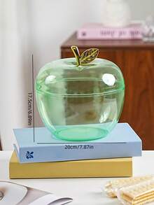 1 szt. Dekoracyjny słoik/pojemnik do przechowywania w kształcie jabłka, taca do serwowania przekąsek/ciasteczek/owoców, odpowiedni na święta, imprezy, wystrój domu - Wielokolorowe - Zobacz 7