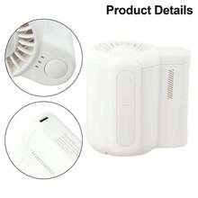 Nouveau ventilateur de taille, ventilateur portable avec 3 vitesses de vent, convient pour la randonnée, la course et autres activités extérieures - Blanc - Voir 4