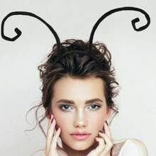 Ant Tentacles Hair Band Accessory Halloween Headband Halloween Costume Headband For Cosplay Dress Up Party Favors Supplies Black - As Pic - View 6