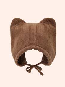 1pc Baby Hat, Autumn/Winter Knitted Beanie For Toddler Boys And Girls, Ear Protection, Infant Warm Cap - Multicolor - View 12