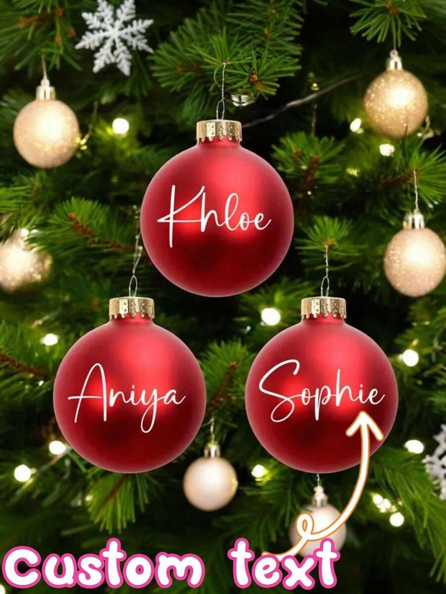 个性化圣诞装饰品，圣诞装饰摆件，定制名字圣诞装饰品，圣诞饰品，个性化圣诞装饰，家庭名字圣诞装饰品，秘密圣诞老人个性化圣诞装饰品/定制名字圣诞树装饰/送给家人和朋友的个性化装饰礼物